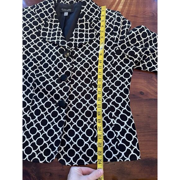 EVAN PICONE BLACK LABEL WOMEN'S BLACK & WHITE BLAZER SIZE 14 - Picture 9 of 15